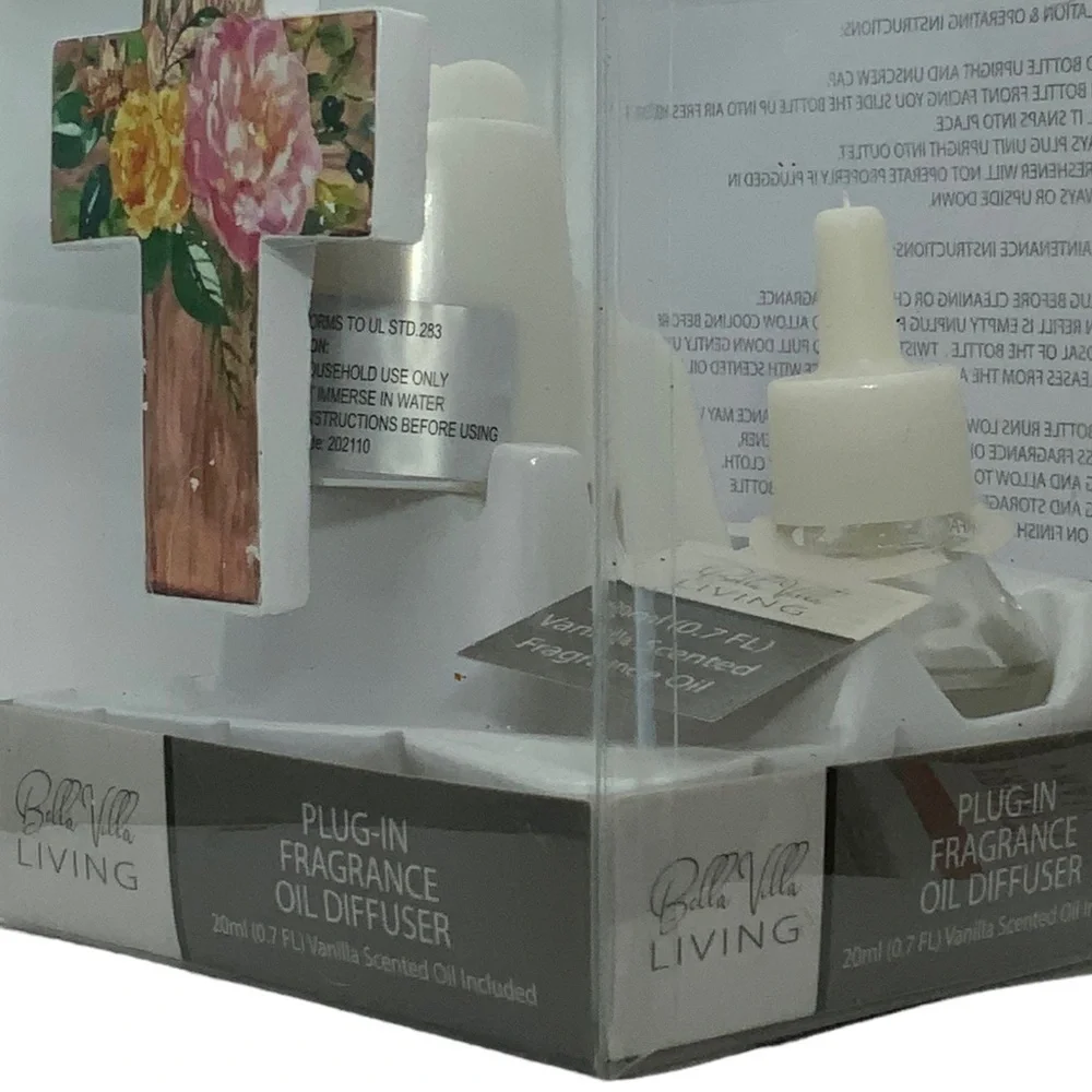 Bella Villa Oil Fragrance Warmer Spiritual Religious Cross Spring Easter Plug In
